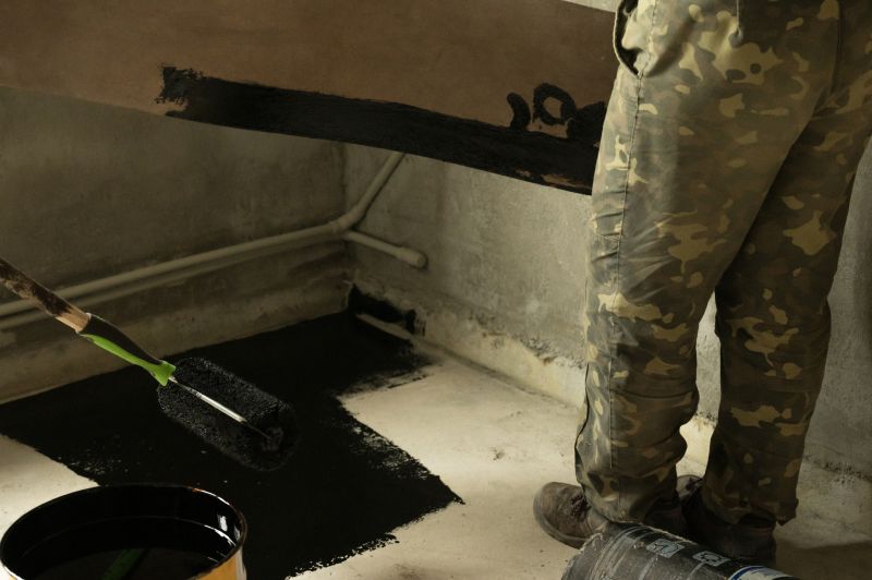 Sealant application on basement walls